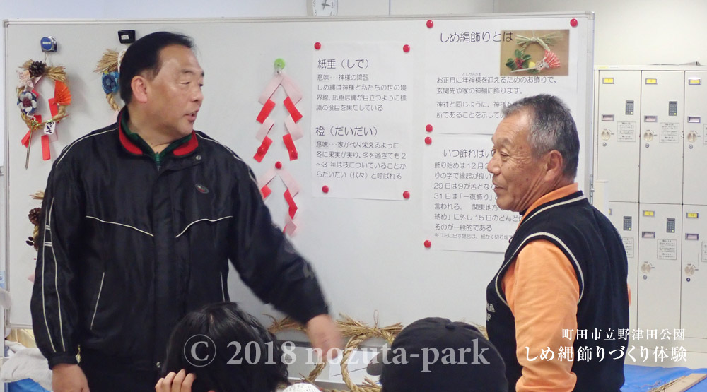 しめ縄飾りづくり体験を実施しました！-桜美林大学留学生- | 町田市立